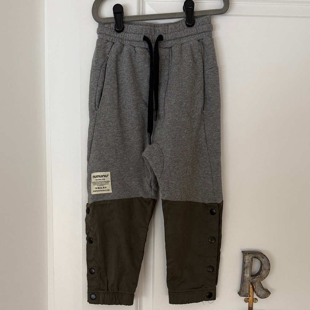 Nununu Gray and Olive Jogger Pants